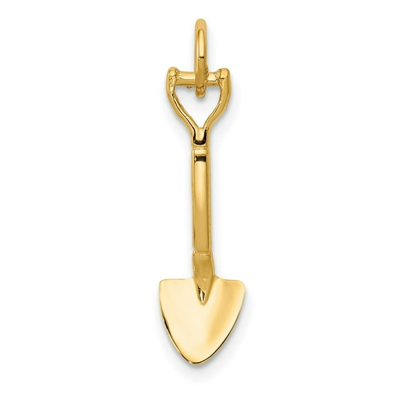 10k Yellow Gold 3-D Spade Charm