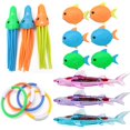 thumbnail image 3 of Juguetes de buceo para niños, boya de delfín de pescado, piscina, caza del tesoro, buceo, torpedo, cohete, agua, diamante, juguetes de juego de agua para niños, 3 of 5