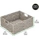 thumbnail image 4 of Caja de almacenamiento de mimbre para armarios y estanterías - cesta de cocina con pizarrón incorporado - cesta de almacenamiento de jacinto de agua tejido con asa - juego de 3 piezas - lavado gris JAMW Sencillez, 4 of 5