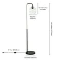 thumbnail image 6 of Evelyn&Zoe Harrison Arc Floor Lamp with Glass Shade, Blackened Bronze/Clear, 6 of 13