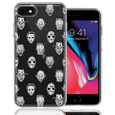 MUNDAZE For Apple iPhone 6/7/8/SE Halloween Horror Villains Design Double Layer Phone Case Cover