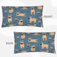 thumbnail image 3 of Easygdp French Bulldog Yoga Envelope Closure Pillowcase - 20x36in, Queen Pillowcase, Breathable, Stain-Resistant, Wrinkle-Free, 3 of 9