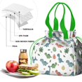 thumbnail image 4 of White Cartoon Dinosaurs Eggs Hearts Pattern Drawstring Lunch Bag Women - Drawstring Lunch Bag Insulated for Work Office - Stain-Resistant Large Lunchbags for Women with Multi-Pockets, 4 of 6