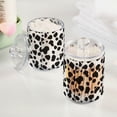thumbnail image 2 of Yayeee 2 Pack Qtip Holder Bathroom Cotton Swab Canister with Lid Clear Dispenser Set, Cow Spots, 2 of 6