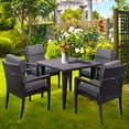 thumbnail image 2 of Aoodor 4-Piece Outdoor Chair Cushion 45 x 22 x 4 Inch Patio Furniture Seat Cushion - Carbon Black, 2 of 8