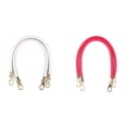 thumbnail image 4 of Justharion 2 Pieces PU Leather Handbag Braided Rope Bag Detachable Straps with Snap Buckle Handles Attachments Bands DIY Accessory 60cm White 1Set, 4 of 6