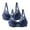 2*Blue, variant on Miqool 2 Pack Women's Floral Lace Minimizer Bras Comfort Padded Underwired Push Up Bralettes Full Coverage Soft Support Everyday Bra