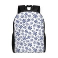 thumbnail image 1 of Balery Dark Blue Snowflakes Mochila - Mochila Estilosa y Duradera para Laptop de 15 Pulgadas con Tela Oxford Impermeable, 1 of 8