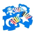 thumbnail image 2 of Crayola Sidewalk Chalk Stencils (8ct), Outdoor Games and Toys for Kids, Includes 15 Washable Chalk Sticks, Summer Activity, Back to School Gift, Ages 4+, 2 of 6