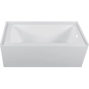 Fine Fixtures Acrylic-Fiberglass Soaking Bathtub, White. Alcove| Apron Front Right Hand 60x32