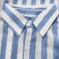 thumbnail image 4 of Button Down Shirts for Women Dressy Floral Printed Long Sleeve Blouse Business Casual Work Tops Summer Holiday Light Blue M, 4 of 9
