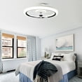 thumbnail image 2 of Oaks Aura Low Profile Ceiling Fan with LED lights Bladeless Smart App Control 6-Speed Flush Mount Ceiling Lighting, 2 of 9