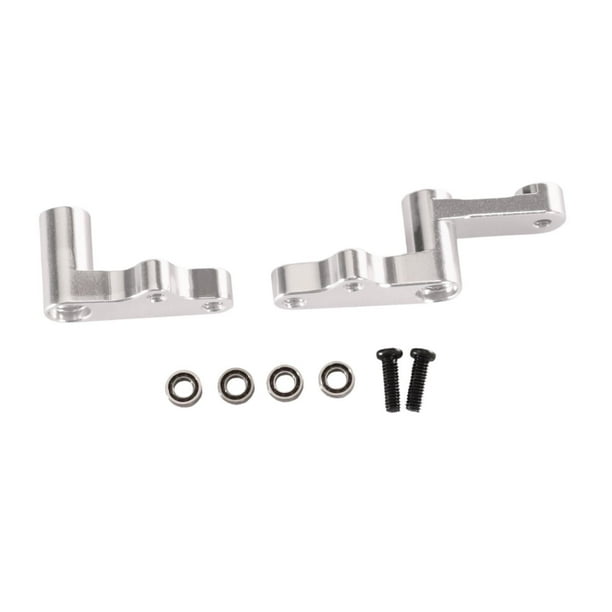 Kit de montaje de dirección para coche RC, montaje de dirección, modificación a escala 1/12, ajustable Plata