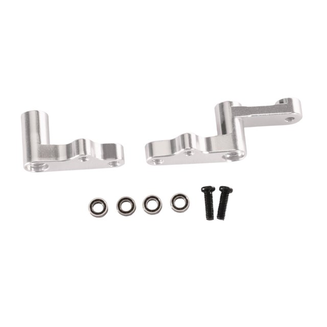 RC CAR DIRECCIÓN CONJUNTO KIT RC CAR Partes 1:12 Escala Portable Estable Accesorios de Accesorios de actualización de la dirección Montaje para 124008 Plata