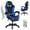 Black Blue, variant on Xinwanna Gaming Chair with Bluetooth Speakers and LED Lights, High Back Video Game Massage Chair 360° Swivel Height Adjustable Recliner with Footrest & Headrest Lumbar Support Pillows (Black & Red)