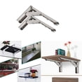 thumbnail image 3 of Naiovety 2 uds soportes de estante plegables de acero inoxidable de alta resistencia soporte de estante plegable para de trabajo ahorro de espacio Conjuntos de muebles de dormitorio No.2 Naiovety HA024806-02, 3 of 5