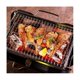 thumbnail image 5 of Parrilla de mesa con forma de maleta para barbacoa, estufa de carbón, caja duradera para acampar al aire libre, utensilios de cocina para picnic, color negro, 5 of 5
