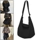thumbnail image 4 of Bolso de hombro Colco Lona Reutilizable Alta capacidad Tote para compras Fitness Estudiante Mujer Niño Negro, 4 of 7