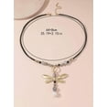 thumbnail image 4 of EOEMY Dragonfly & Faux Pearl Decor Y Lariat Necklace Exaggerated Jewelry Statement-Default, 4 of 4