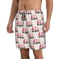 thumbnail image 2 of Kdxio Mothers Day Pattern Mens Casual Shorts - Drawstring Summer Beach Sports Shorts for Men, 2 of 9