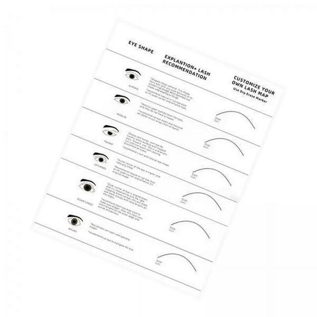 Tabla de mapeo de pestañas,Libro de práctica de pestañas Tabla de mapeo de pestañas,Tabla de práctica de papel Lash Lashes Training,Accesorio de tabla de práctica de ejercicio