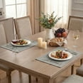 thumbnail image 3 of Sm:)e Light Grey Placemats 12 x 18 Inch Set of 6, Seasonal Washable Kitchen Dining Table Decoration for Home Party,240g（0.53lb）, 3 of 7