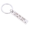 thumbnail image 1 of Llavero de acero inoxidable con texto "Te amo más", ideal para colgar en bolsas., 1 of 5