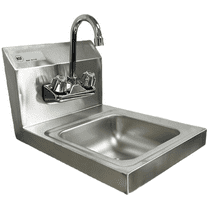 12 in. x 16 in. Commercial Stainless Steel Wall Mounted Hand Sink with Faucet, NSF Certified