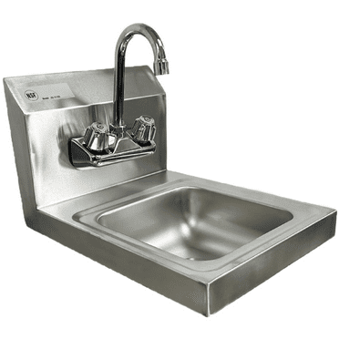12 in. x 16 in. Commercial Stainless Steel Wall Mounted Hand Sink with Faucet, NSF Certified