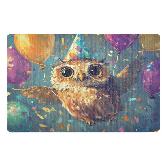 BZSMCE Floor Mats 32x20in Owl Fly Pattern Creativity Doormats