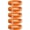 Orange, variant on 5 Pack- TYPE 2 DIABETIC Silicone Wristbands Privacy Enhanced Fun Colors