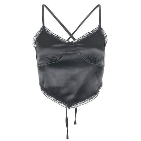 

Là Vestmon Ladies V-neck Camisole Fashionable Lace-up Sexy Vest