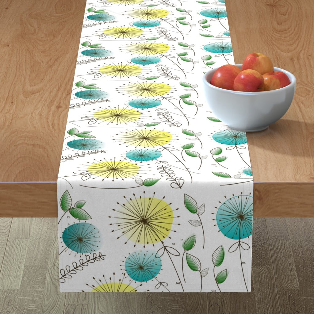 Table Runner Mid Century Modern Retro Vintage Mod Mid Century Cotton