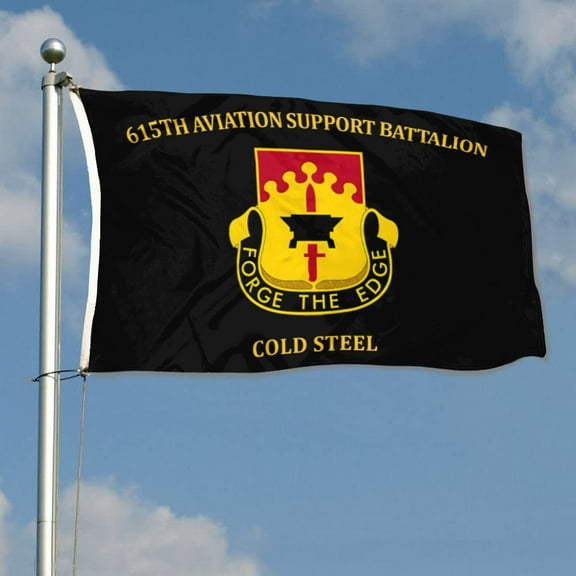 615th Aviation Support Battalion Cold Steel 1st Cavalry Division US Army Flag 3x5Feet Outdoor Indoor Decoration Flag with Brass Grommets