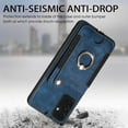 thumbnail image 6 of Nalacover For Samsung A13 5G Case Ring Holder Kickstand with Credit Card Holder, Back Flip Premium Leather Magnetic Clasp Removable Wirst Hand Strap Cover for Samsung Galaxy A13 5G, Blue, 6 of 15