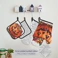 thumbnail image 5 of Candy in Halloween Pumpkin 5 Pcs Kitchen Set Heat Resistant Oven Mitts and Non-Slip Pot Holders with Adjustable Cooking Apron, 5 of 6