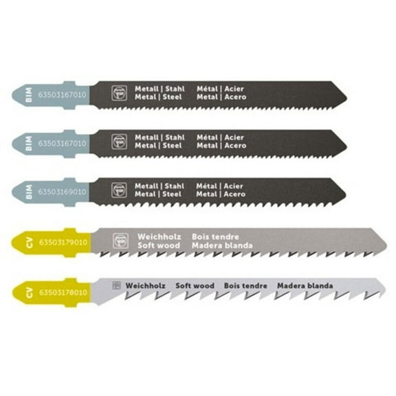 Fein 5 Piece Jigsaw Blade Starter Set