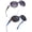 black white*gray+blue tofu*gray, variant on Oval Oversized Sunglasses for Women, Rhinestone Circle Decor Temples, Face-Flattering Frame for Daily Casual Street Look