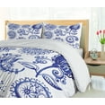 thumbnail image 4 of Ambesonne Paisley Duvet Cover Sets, Watercolor Mandala, 2-King, Navy Blue White, 4 of 6