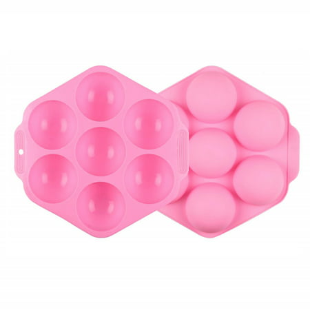 

2 PCS 7 Holes Circle Round Ball Half Semi Sphere Silicone Mold for Baking Dome Mousse Chocolate Bombs Jelly Pudding