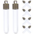 thumbnail image 2 of Shisuyan 10 Pcs Mini Bouteilles en Verre en Forme de Tube avec (Clair), 2 of 9