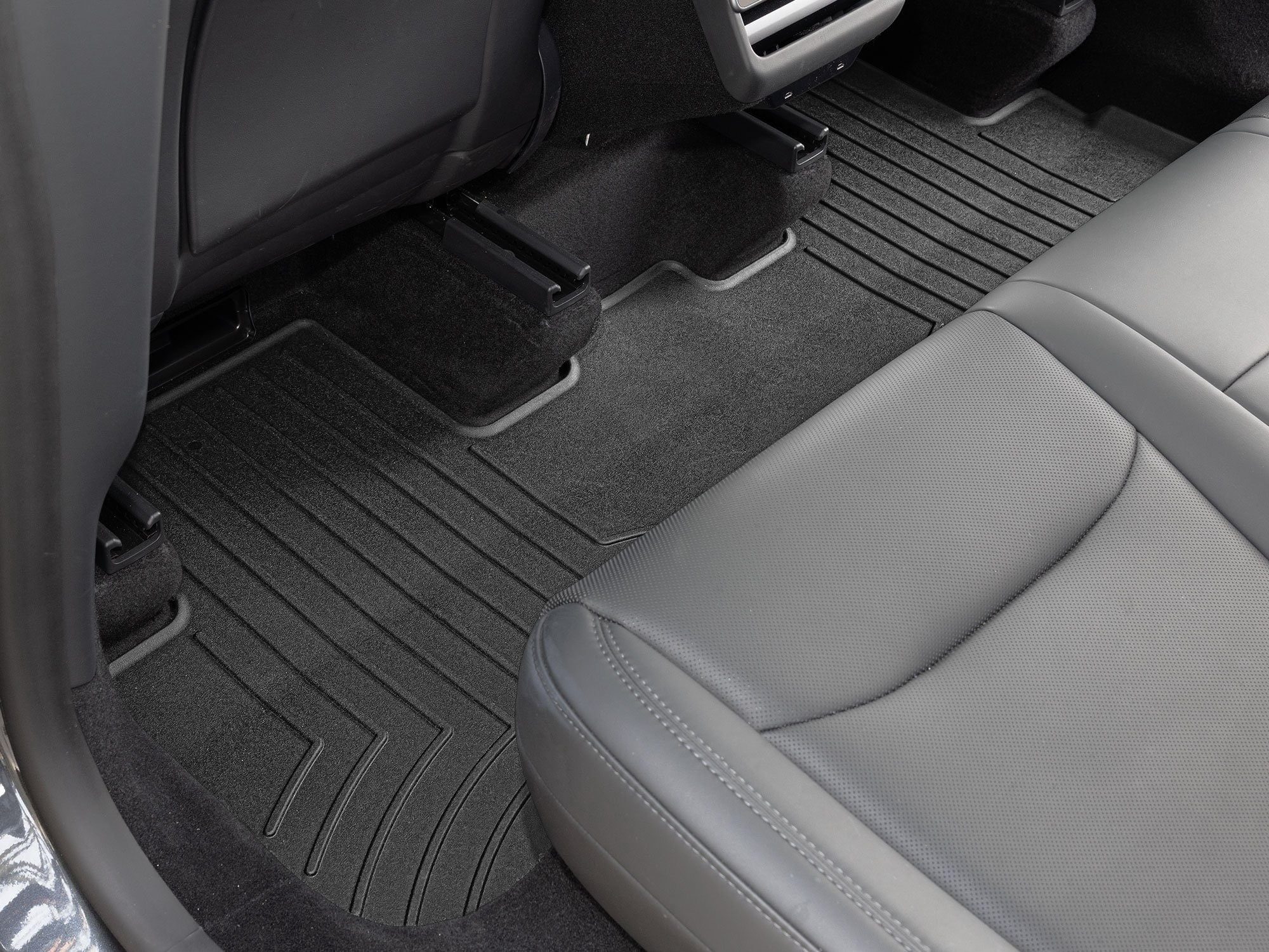 WeatherTech FloorLiner HP Custom Fit Floor Mats compatible with 2026-2026 Tesla Model Y - 2nd Row, Black