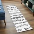 thumbnail image 4 of Black Botanical 2'x6' Runner Rug, Modern Farmhouse Tropical Leaves Washable Non-Slip Area Rugs for Hallway Kitchen Floor Bedroom Entryway, StainResistant Laundry Carpet Decoration Indoor Mat, 4 of 9