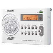 Sangean Portable AM/FM Radio, White, PR-D9W