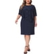 thumbnail image 1 of Vestidos formales de talla grande para mujer Agnes Orinda sin mangas con superposición de encaje, vestido de fiesta tipo lápiz 3X azul oscuro, 1 of 6