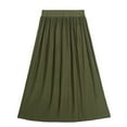thumbnail image 4 of Sngxgn Women's High Waist Ruched Bodycon Midi Skirt(Green,One Size), 4 of 4