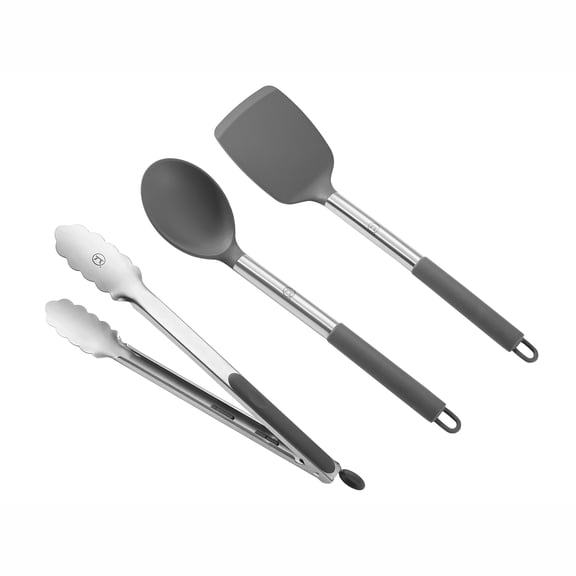 Outset Camping Cooking Utensil Set, Tongs, Spatula & Spoon Camp Utensils