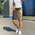 thumbnail image 5 of Bixox Men's Golden White Tiger printed lightweight casual shorts, soft sleep shorts with pockets., 5 of 5