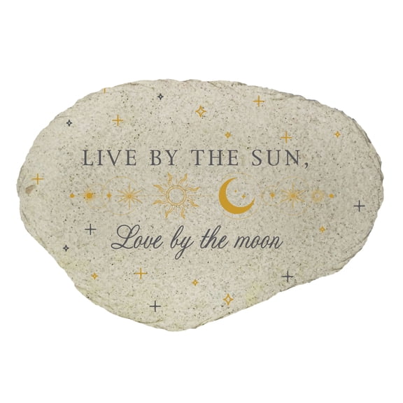 GiftsForYouNow Celestial Garden Stone – “Live by the Sun, Love by the Moon” Inspirational Outdoor Accent