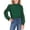 Green, variant on Girls Long Sleeve Shirts Chiffon Blouses Swiss Dot Frill Neck Casual Loose Cute Top Tee